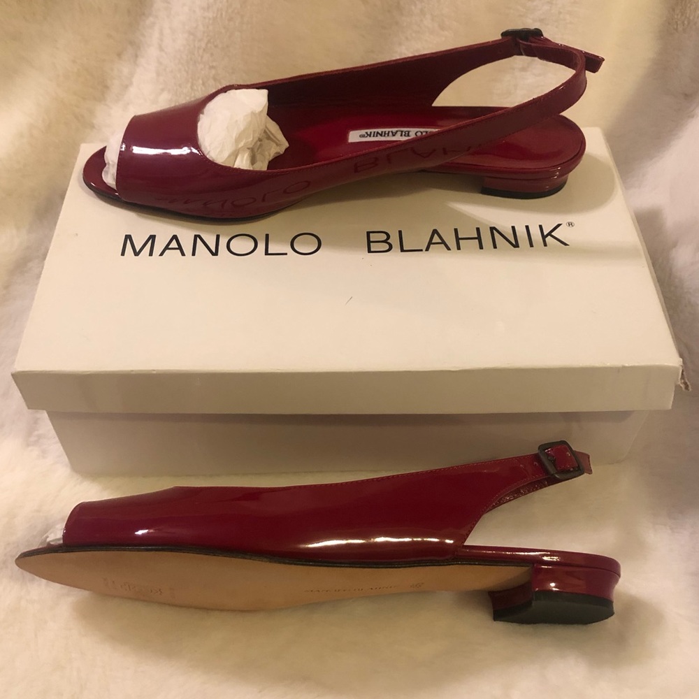 Manolo Blahnik Kilyosa Raspberry Sandals 39.5, 9.5